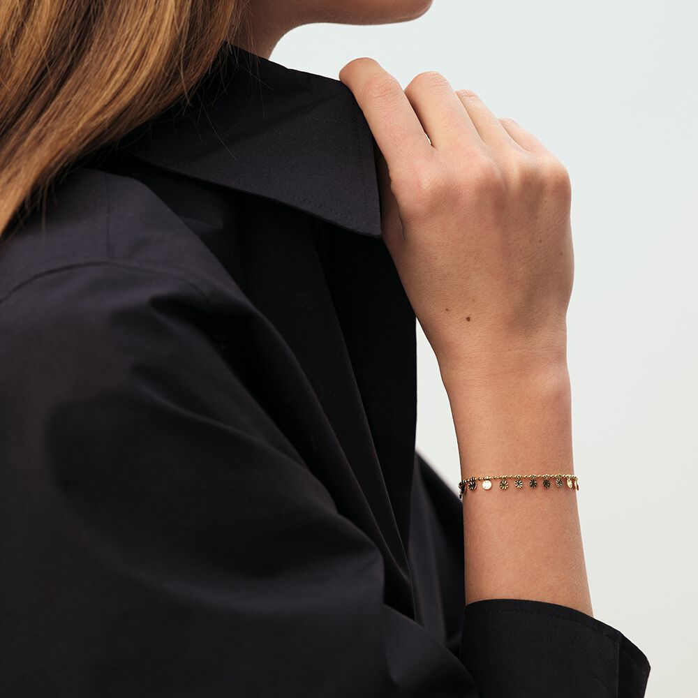 Link bracelet ARIEL - Crystal / Golden - Bracelets  | Agatha