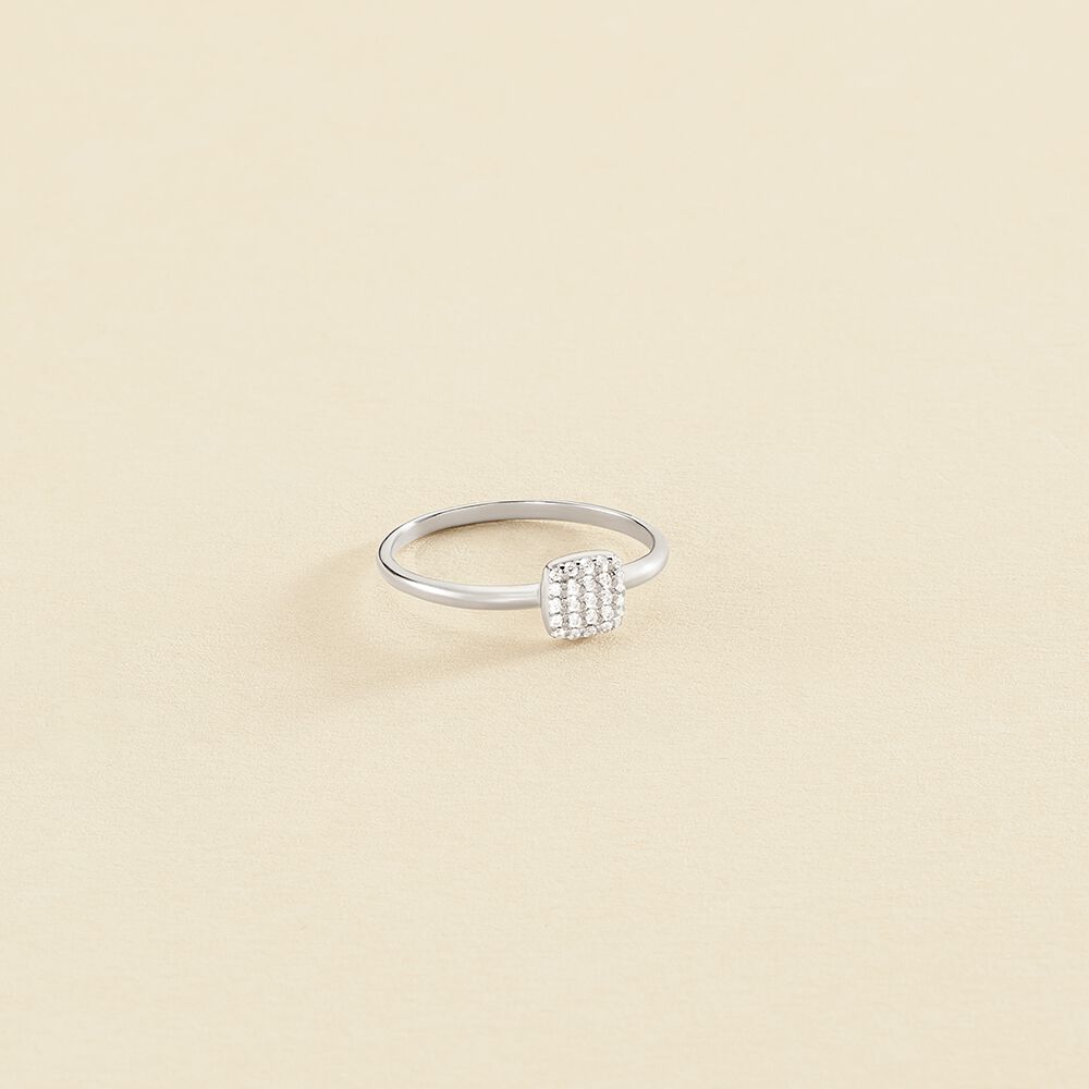 Thin ring GLORIA - Crystal / Silver - All jewellery  | Agatha