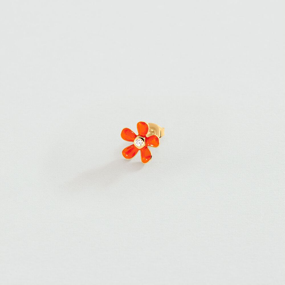 Piercing stud SUZON - Orange / Gold - Jewellery  | Agatha