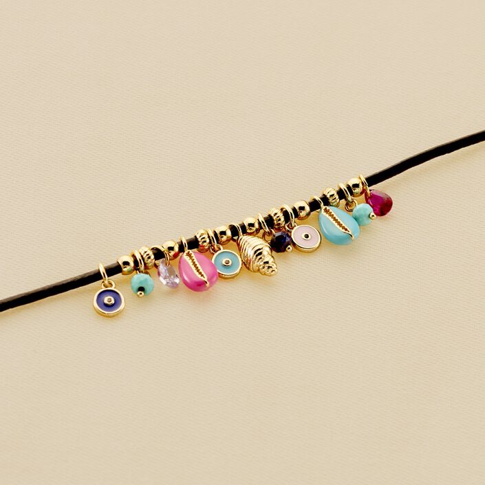 Link bracelet CYCLADES - Multicolor / Gold - All jewellery  | Agatha