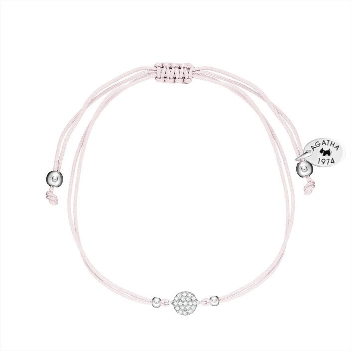 Cord bracelet FUNK - Crystal / Pink - Bracelets  | Agatha