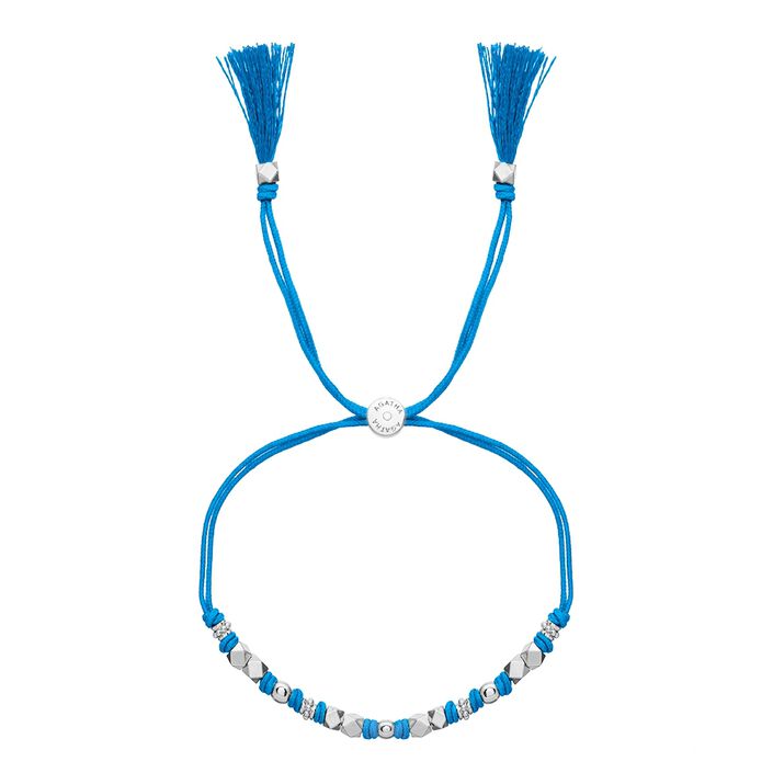 Cord bracelet TASSEL - Blue / Silver - Bracelets  | Agatha