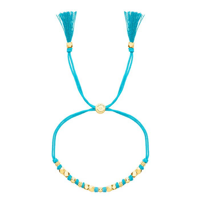 Cord bracelet TASSEL - Turquoise / Gold - Bracelets  | Agatha
