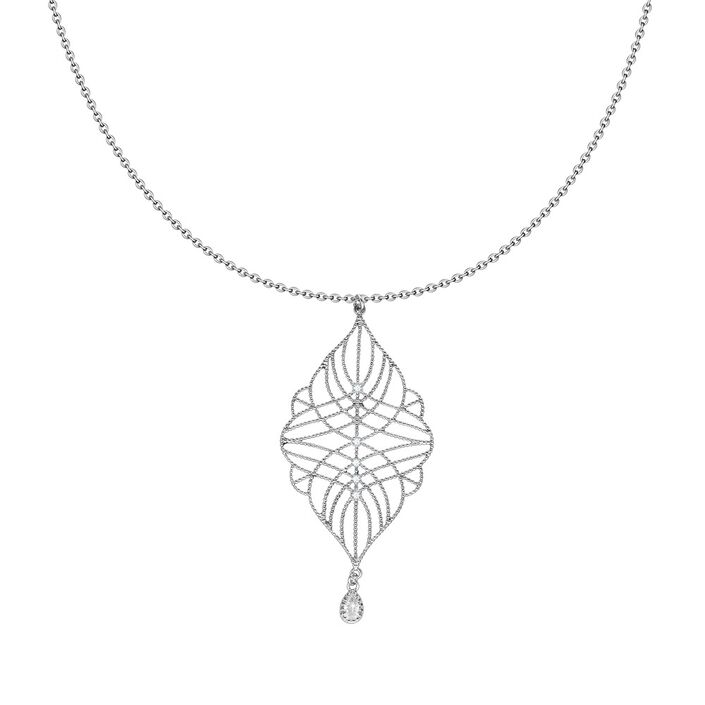 Long necklace SOULMATE - Crystal / Silver - Cybermonday  | Agatha